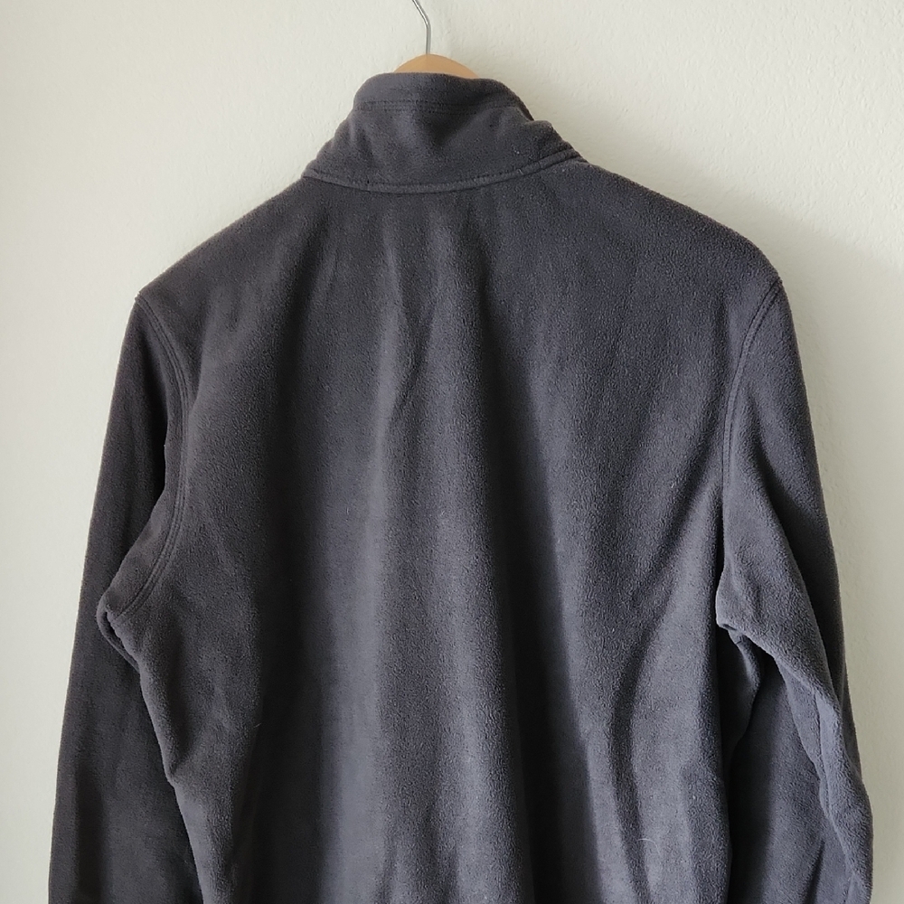 COLUMBIA Charcoal Grey Fleece Jacket Rustic Orange Details Men Sz M Gorpcore - Picture 7 of 16